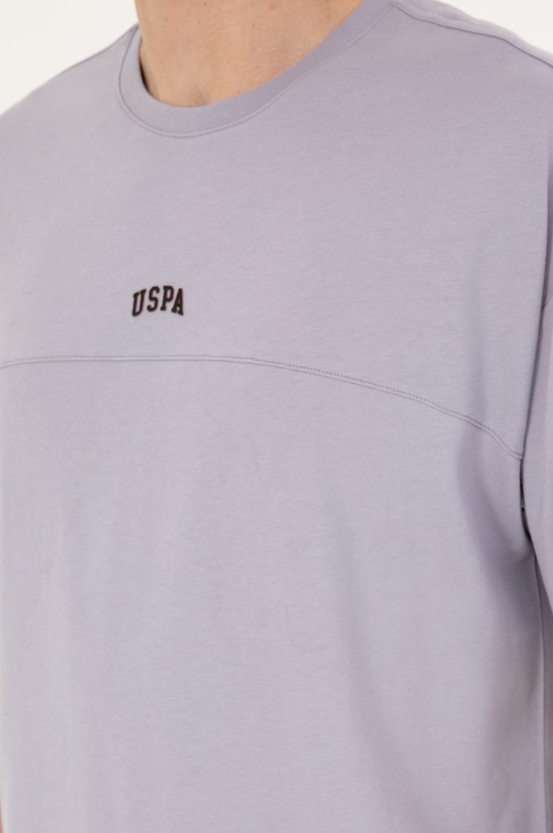 Erkek Comfort Fit Bisiklet Yaka Gri Tişört