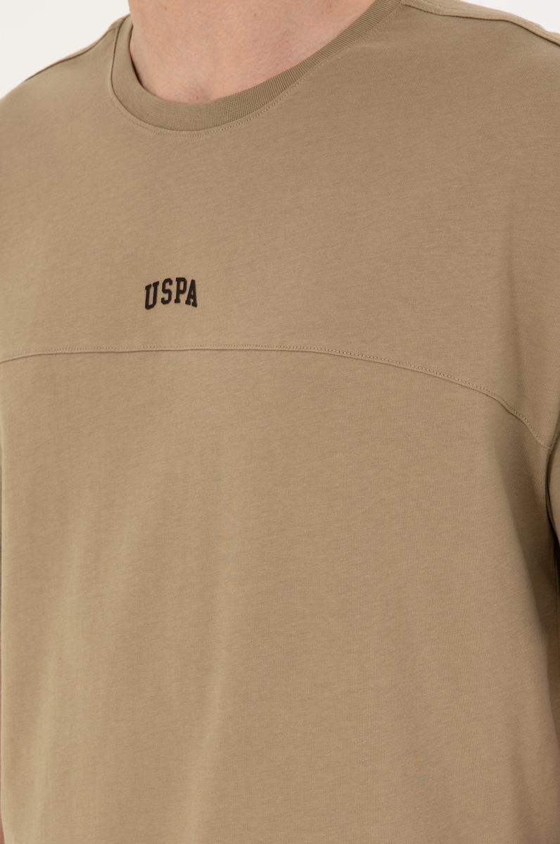 Erkek Comfort Fit Bisiklet Yaka Haki Tişört