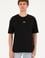 Erkek Comfort Fit Bisiklet Yaka Siyah Tişört