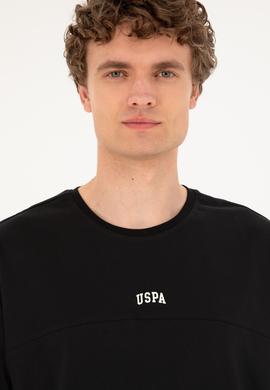 Erkek Comfort Fit Bisiklet Yaka Siyah Tişört - 50287083009