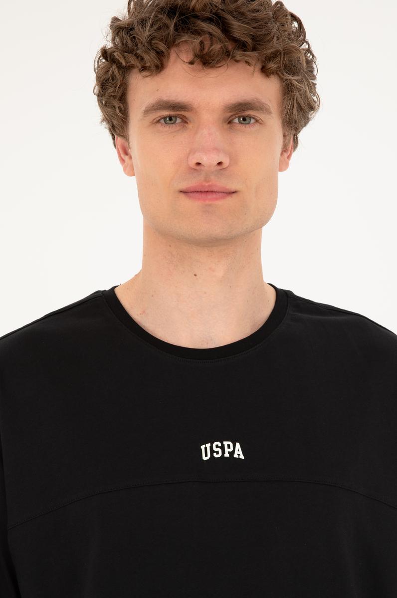 Erkek Comfort Fit Bisiklet Yaka Siyah Tişört