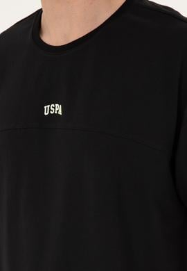 Erkek Comfort Fit Bisiklet Yaka Siyah Tişört - 50287083009