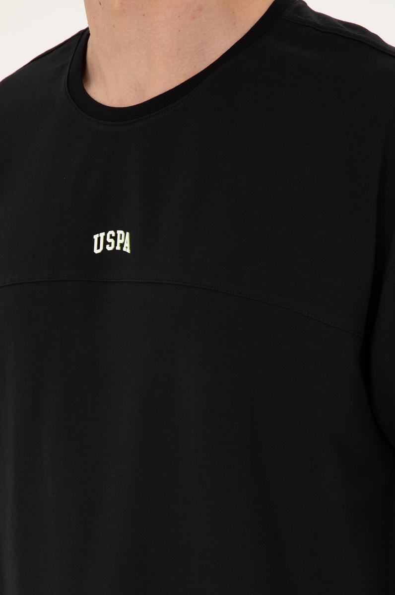 Erkek Comfort Fit Bisiklet Yaka Siyah Tişört