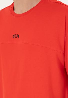 Erkek Comfort Fit Bisiklet Yaka Kırmızı Tişört - 50287083056