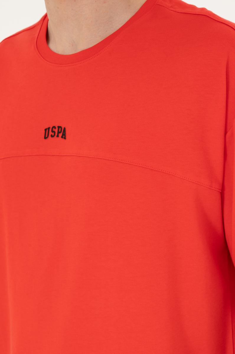 Erkek Comfort Fit Bisiklet Yaka Kırmızı Tişört