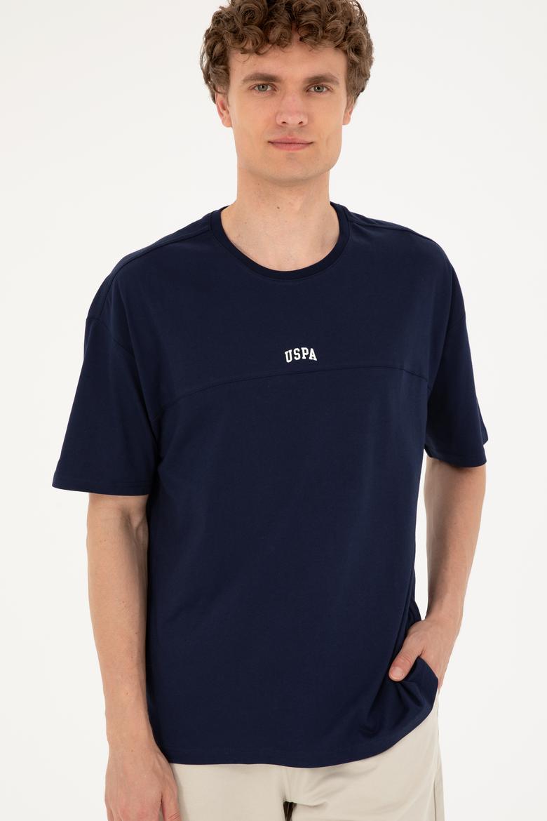 Erkek Comfort Fit Bisiklet Yaka Lacivert Tişört - 50287083069