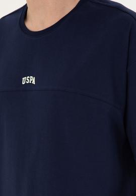 Erkek Comfort Fit Bisiklet Yaka Lacivert Tişört - 50287083069