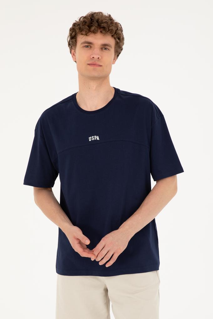 Erkek Comfort Fit Bisiklet Yaka Lacivert Tişört