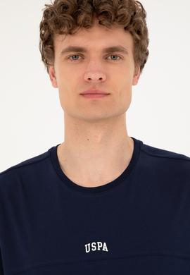 Erkek Comfort Fit Bisiklet Yaka Lacivert Tişört - 50287083069