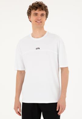 Erkek Comfort Fit Bisiklet Yaka Beyaz Tişört - 50287083019