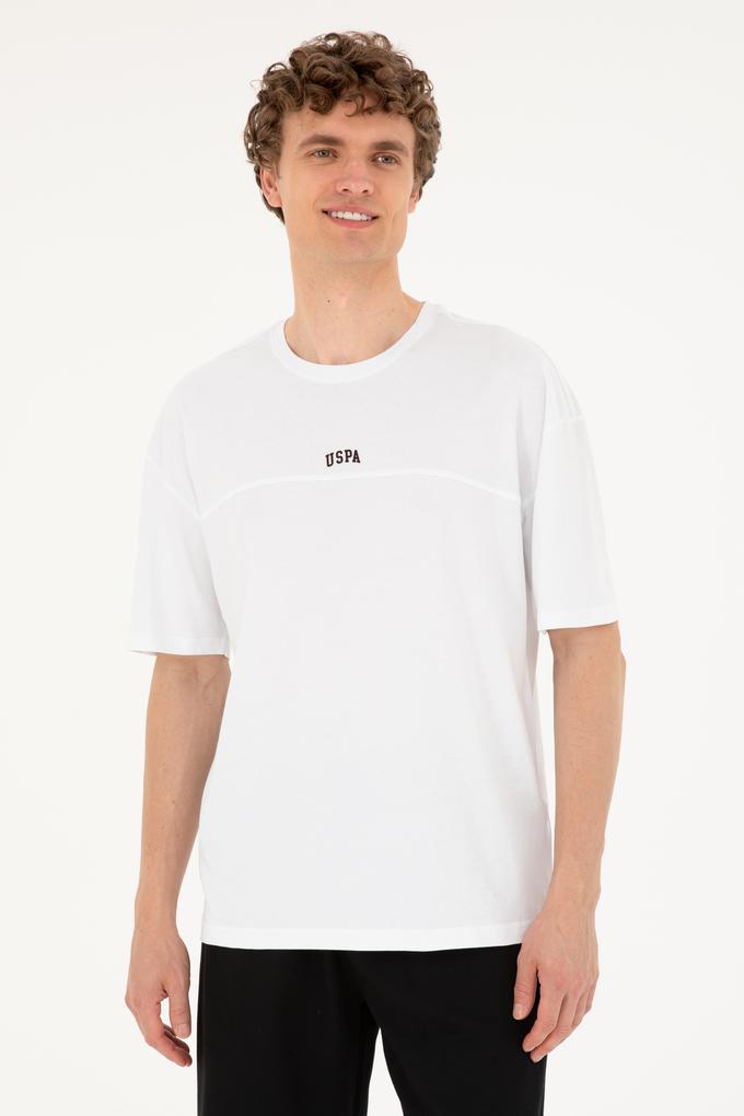 Erkek Comfort Fit Bisiklet Yaka Beyaz Tişört