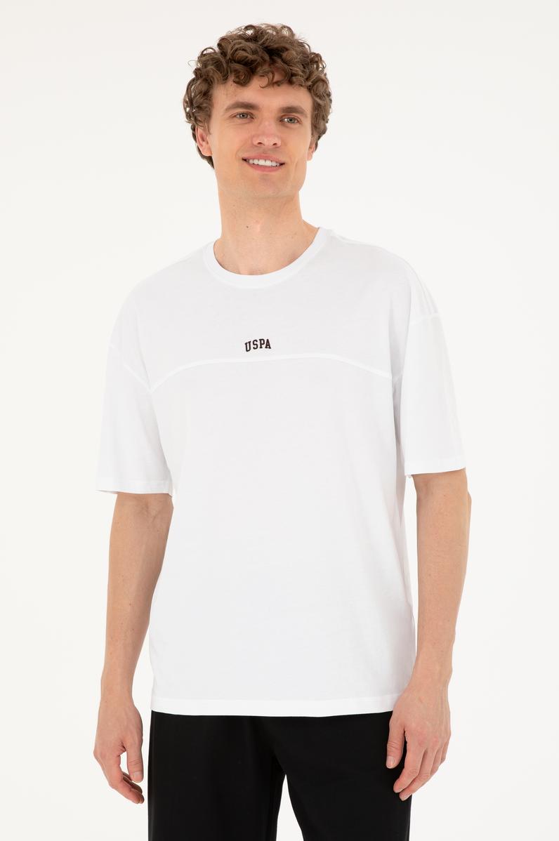 Erkek Comfort Fit Bisiklet Yaka Beyaz Tişört