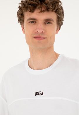 Erkek Comfort Fit Bisiklet Yaka Beyaz Tişört - 50287083019