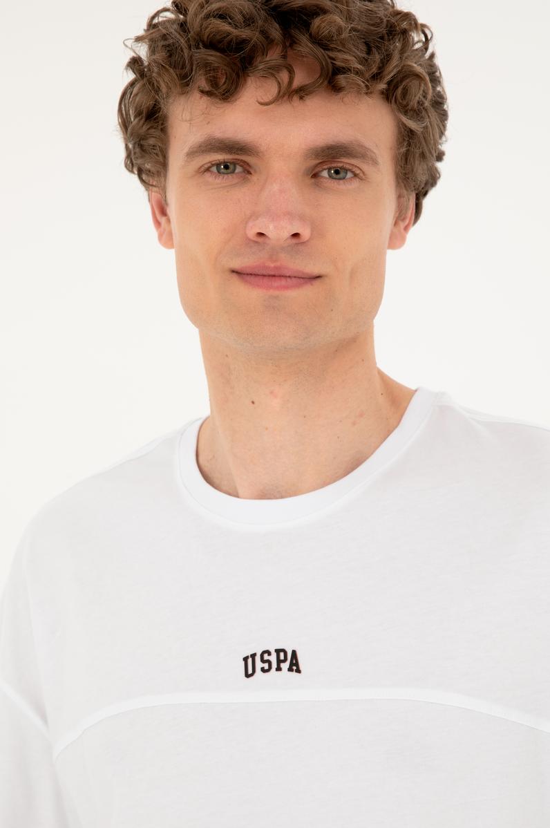 Erkek Comfort Fit Bisiklet Yaka Beyaz Tişört