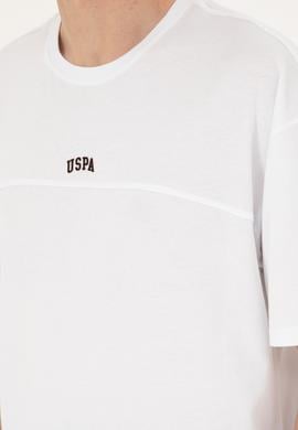 Erkek Comfort Fit Bisiklet Yaka Beyaz Tişört - 50287083019