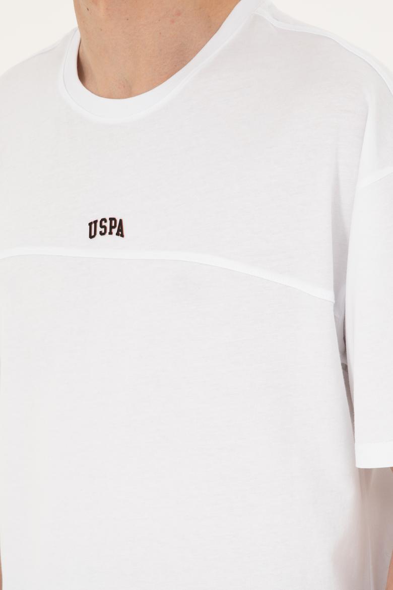 Erkek Comfort Fit Bisiklet Yaka Beyaz Tişört - 50287083019