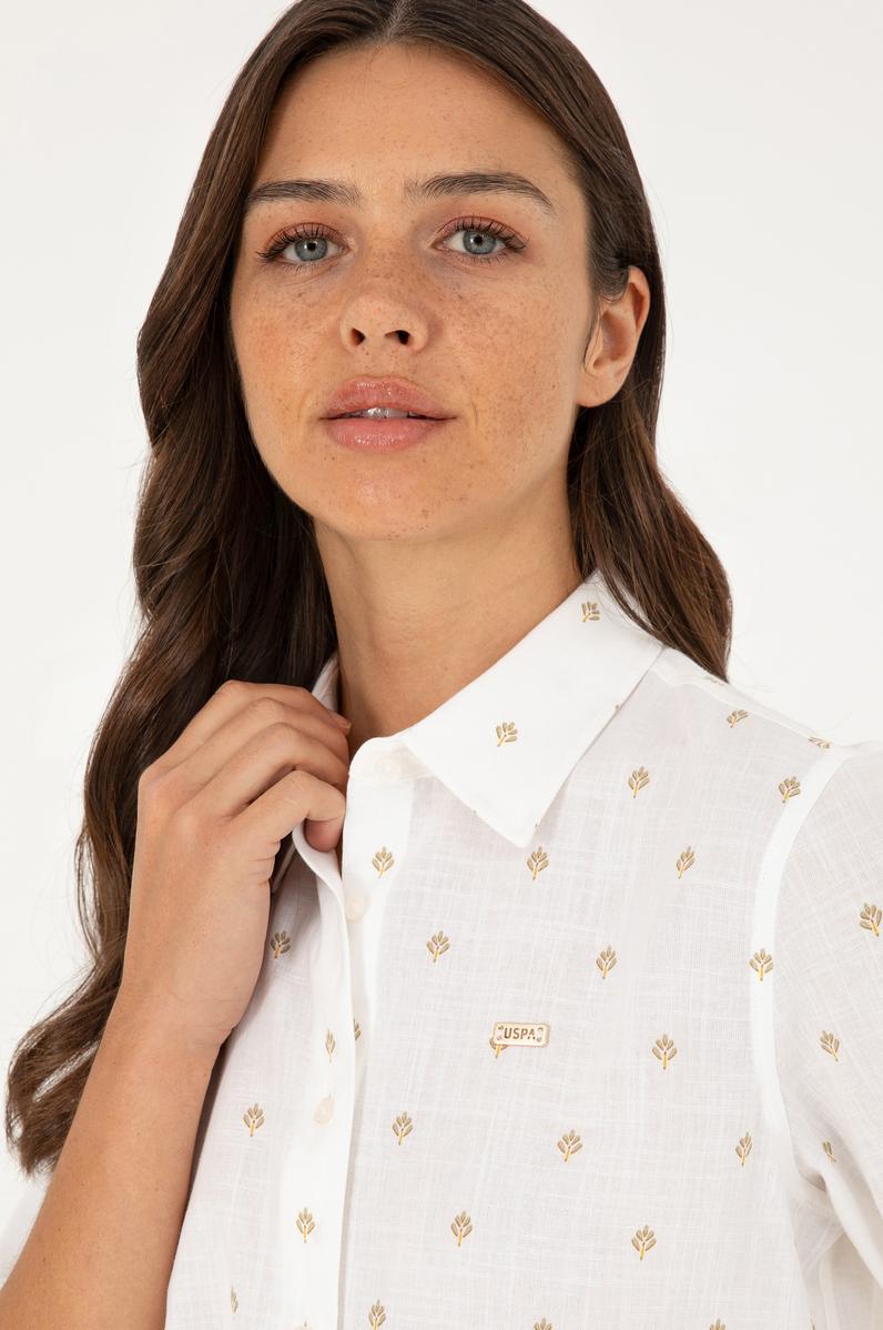 Kadın Haki Uzun Kollu Gömlek