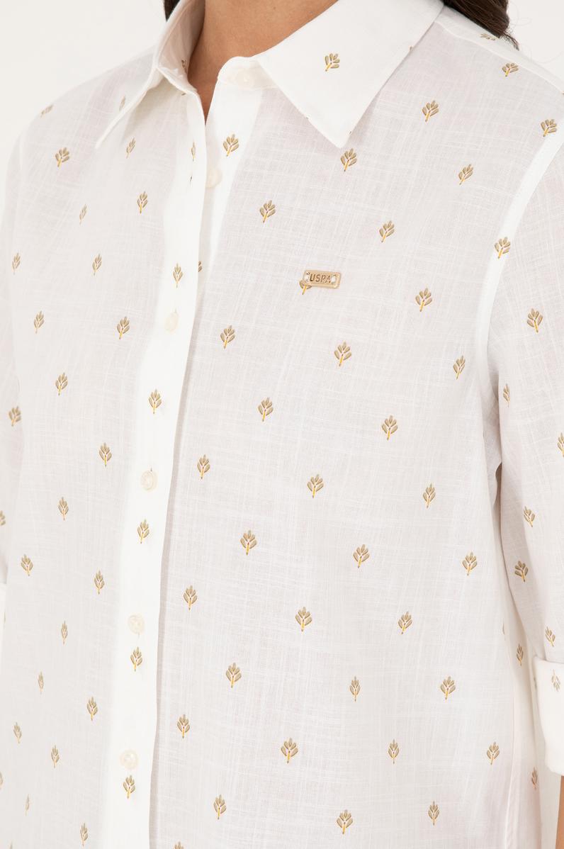 Kadın Haki Uzun Kollu Gömlek