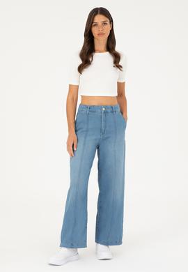 Kadın Mavi Loose Fit Jean Pantolon - 50282731002