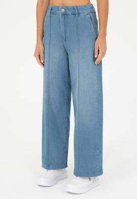 Kadın Mavi Loose Fit Jean Pantolon - 50282731002