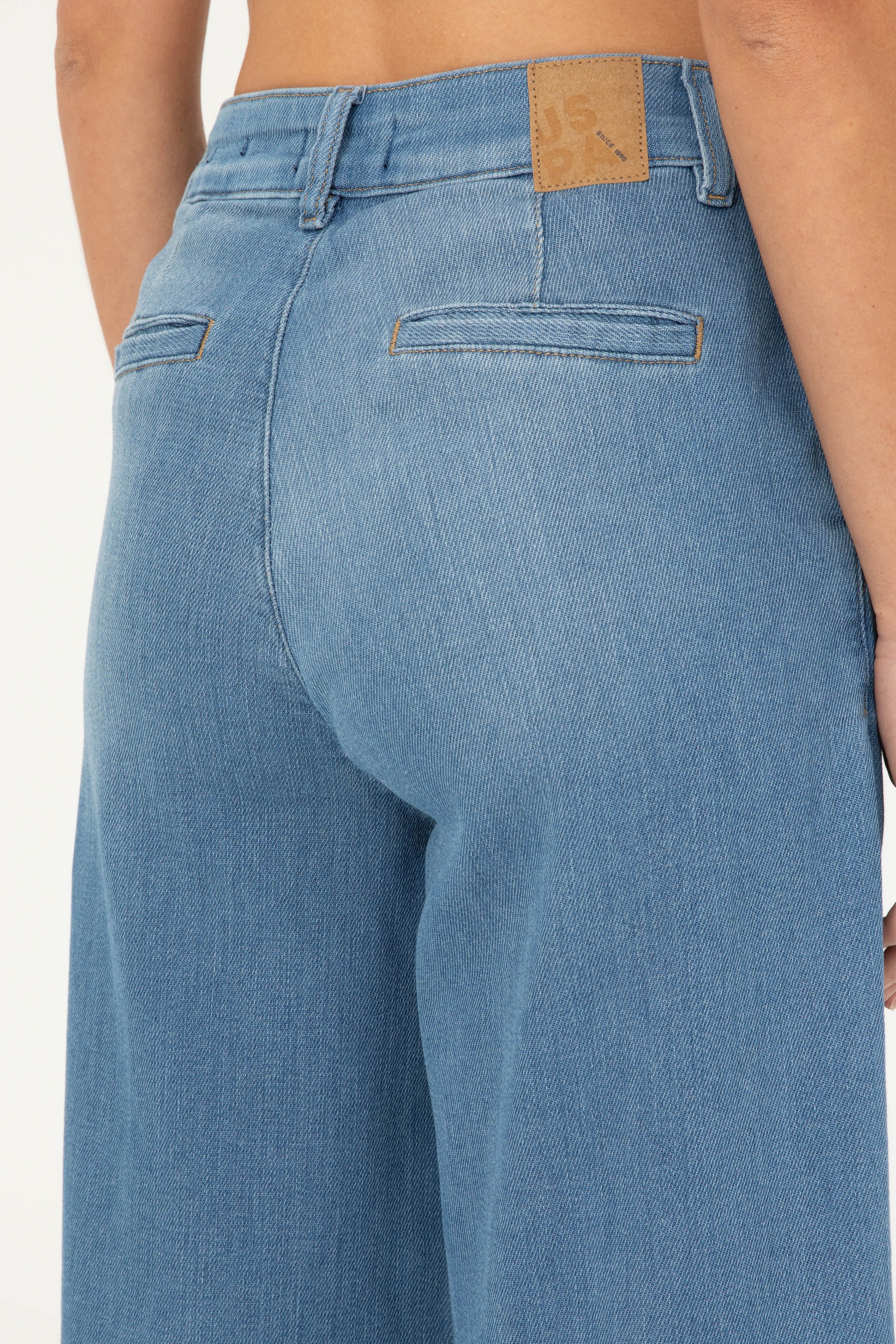Kadın Mavi Loose Fit Jean Pantolon - Image 6