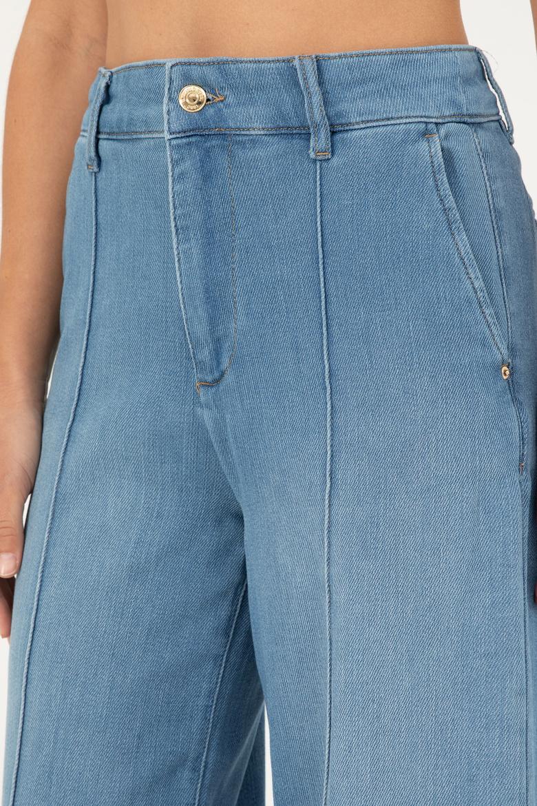 Kadın Mavi Loose Fit Jean Pantolon - 50282731002