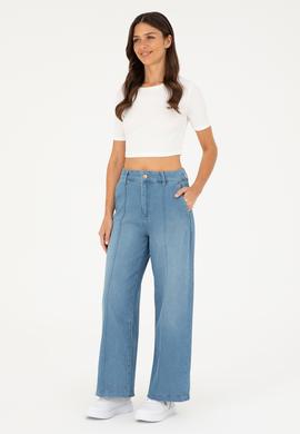 Kadın Mavi Loose Fit Jean Pantolon - 50282731002