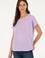Kadın Lila Bisiklet Yaka Tişört