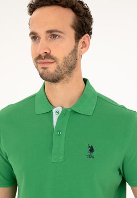 Erkek Regular Fit Polo Yaka Yeşil Basic Tişört - 50279611208