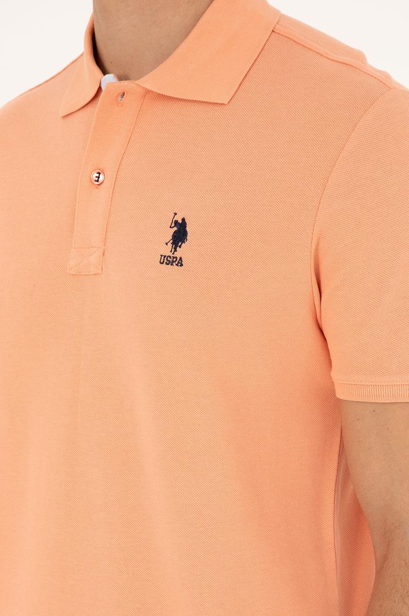 Erkek Regular Fit Polo Yaka Somon Basic Tişört