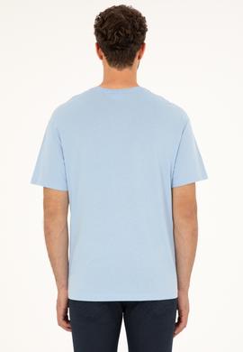 Erkek Açık Mavi Tişört - 50281079021
