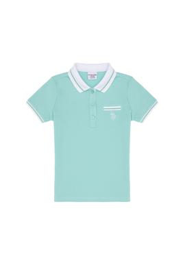 Kız Çocuk Su Yeşili Polo Yaka Tişört - 50288680038