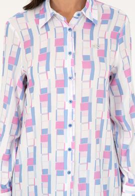 Kadın Saks Uzun Kollu Gömlek - 50283424001