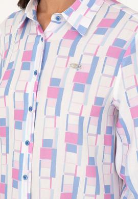 Kadın Saks Uzun Kollu Gömlek - 50283424001