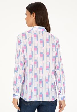 Kadın Saks Uzun Kollu Gömlek - 50283424001