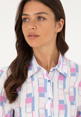 Kadın Saks Uzun Kollu Gömlek - 50283424001