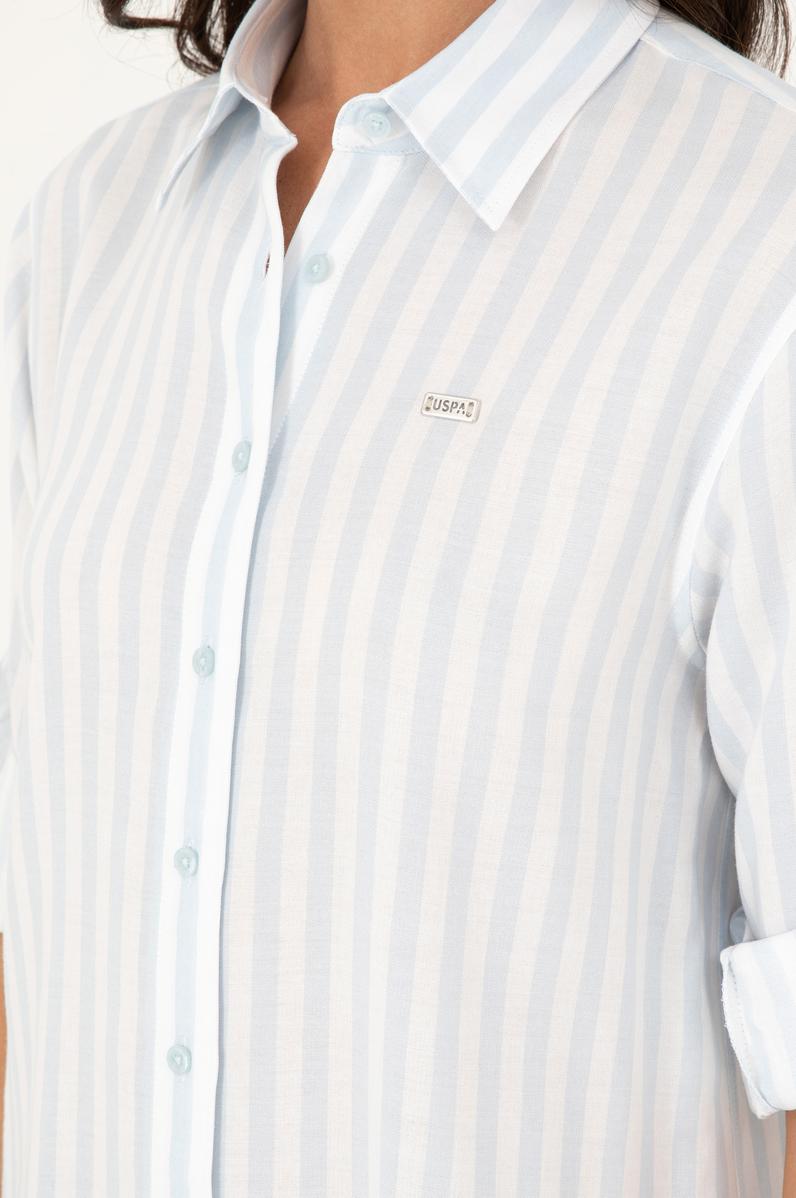 Kadın Açık Mavi Uzun Kollu Gömlek