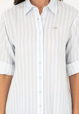 Kadın Açık Mavi Uzun Kollu Gömlek - 50280944002