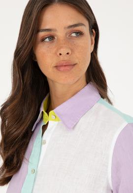 Kadın Lila Uzun Kollu Gömlek - 50283567021