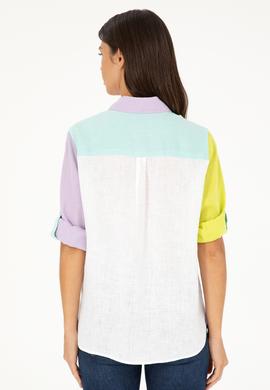 Kadın Lila Uzun Kollu Gömlek - 50283567021