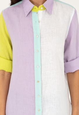 Kadın Lila Uzun Kollu Gömlek - 50283567021