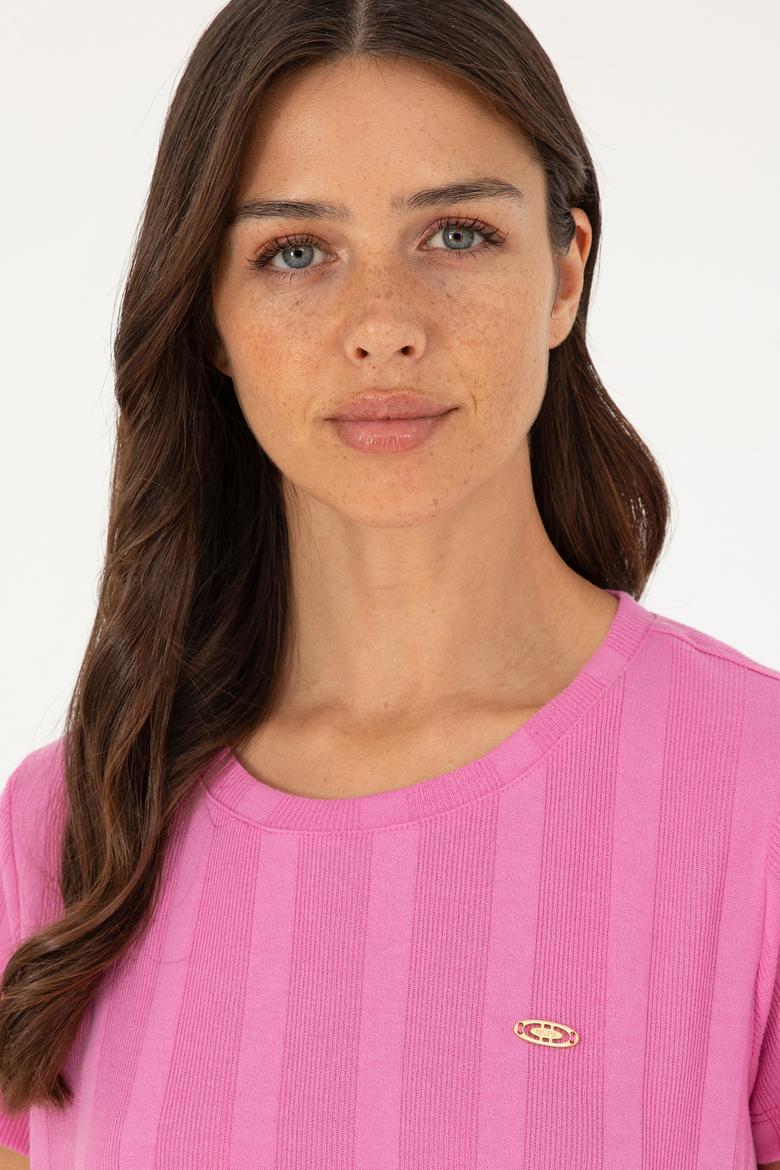 Kadın Menekşe Tişört - 50281793004