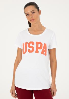 Kadın Beyaz Bisiklet Yaka Basic Tişört - 50280036046