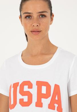 Kadın Beyaz Bisiklet Yaka Basic Tişört - 50280036046