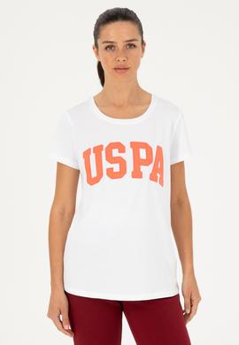 Kadın Beyaz Bisiklet Yaka Basic Tişört - 50280036046