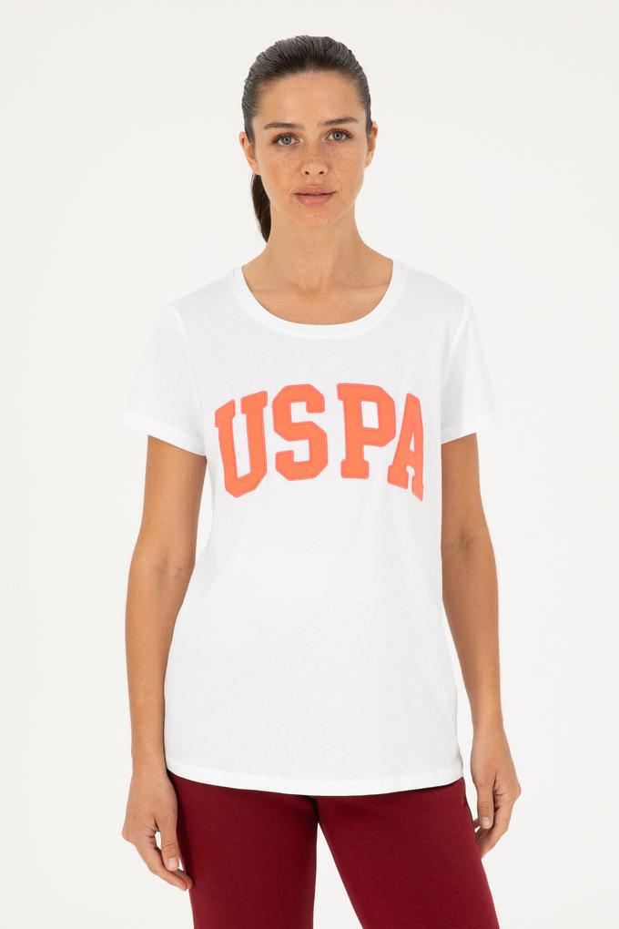 Kadın Beyaz Bisiklet Yaka Basic Tişört