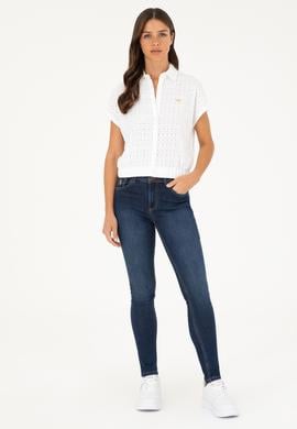 Kadın Beyaz Örme Gömlek - 50285627004