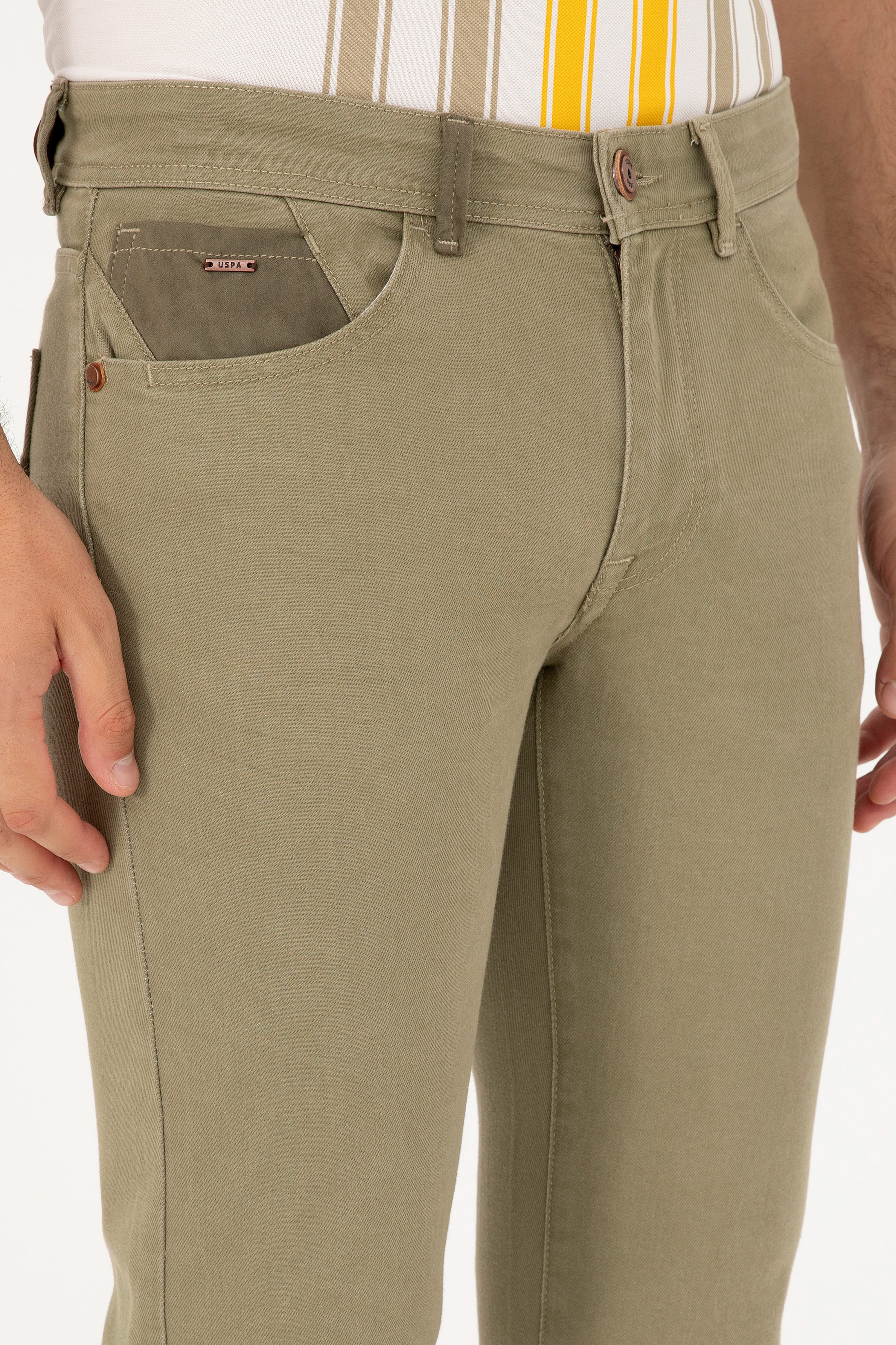Erkek Haki Jean Pantolon - Image 5