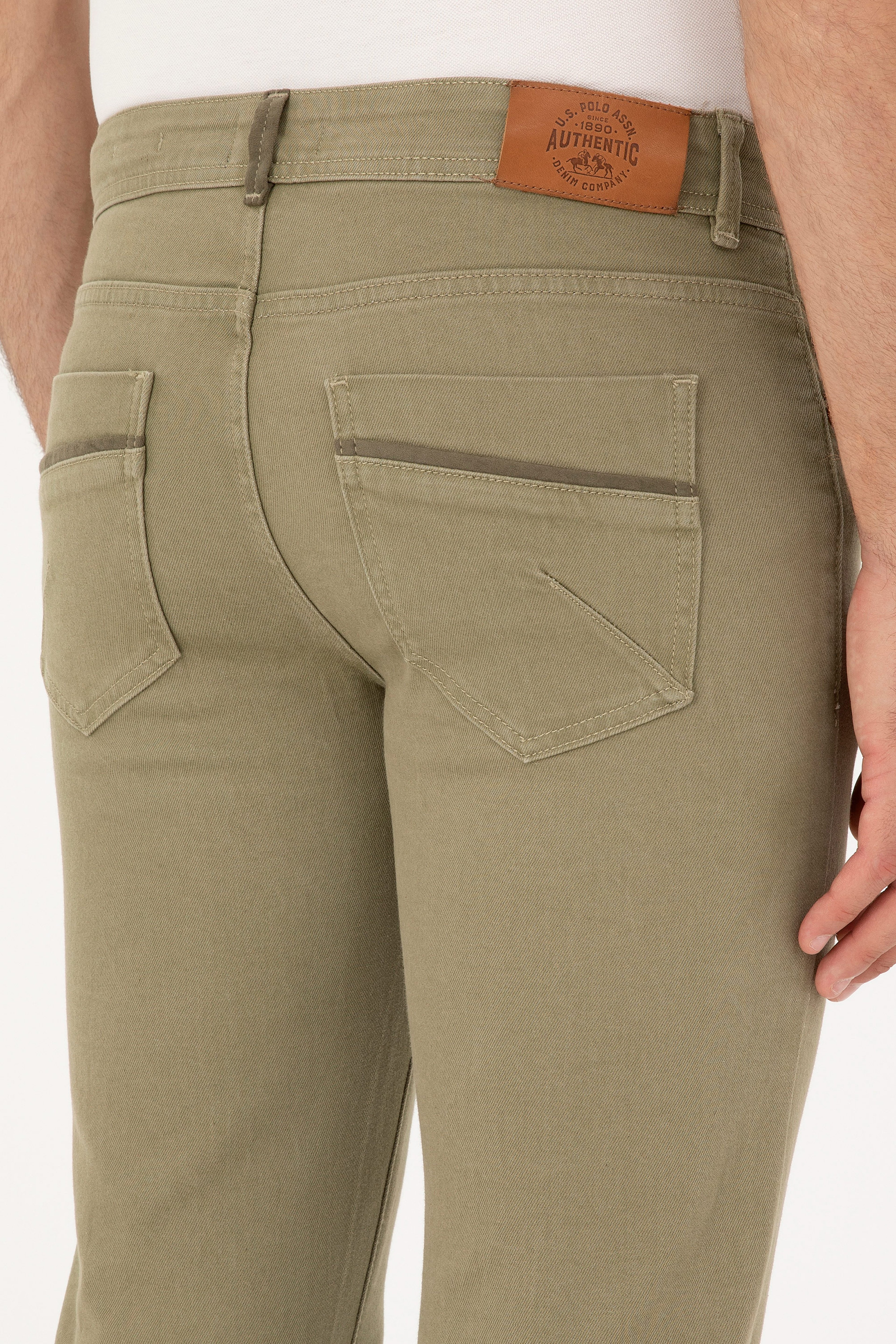 Erkek Haki Jean Pantolon - Image 6