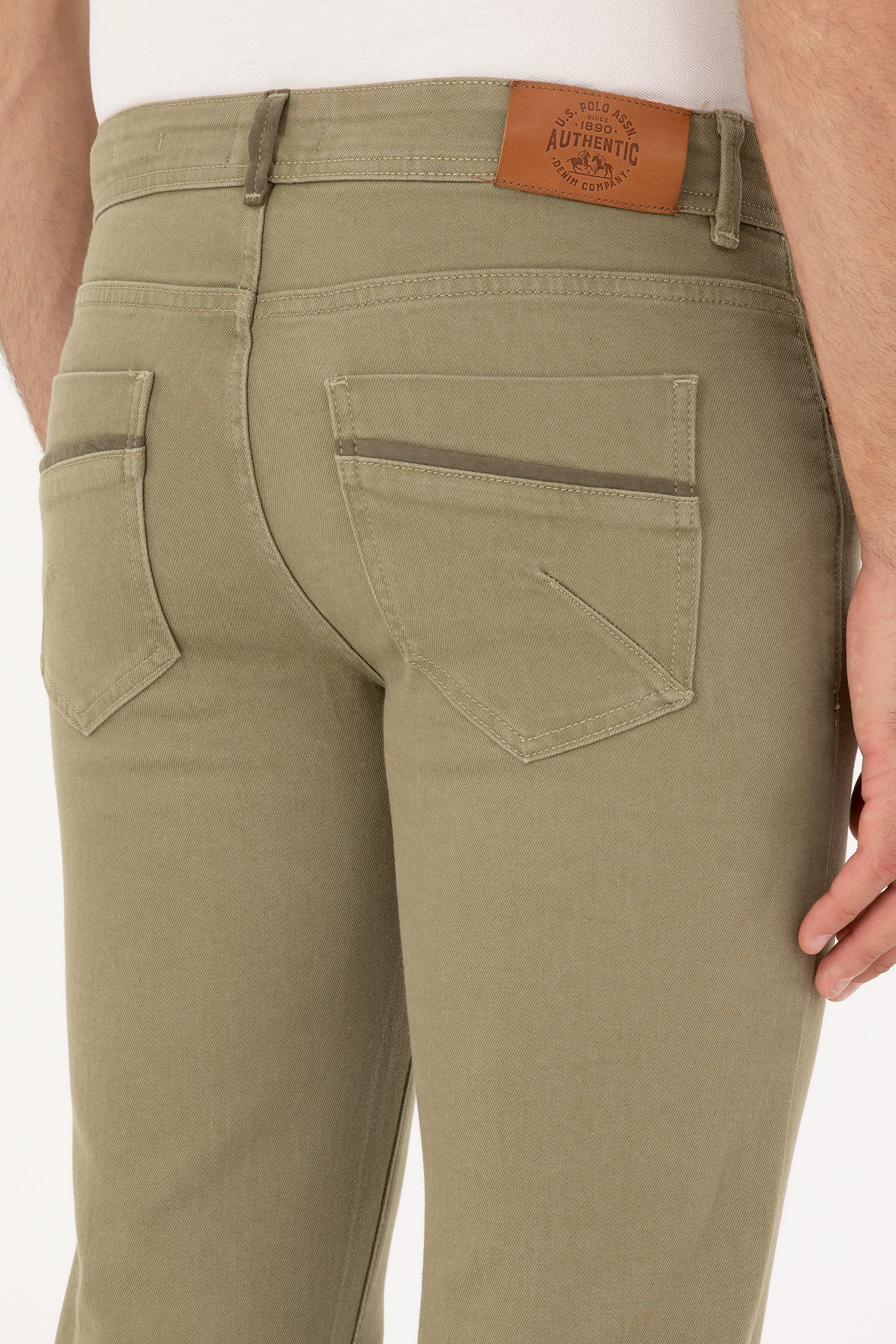 Erkek Haki Jean Pantolon